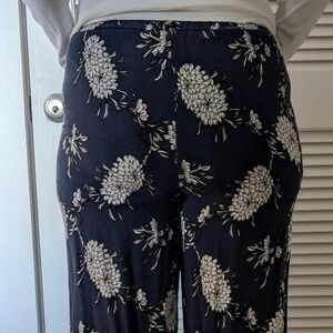 Large Blue Floral Pants